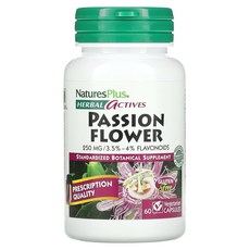 NaturesPlus 허브 액티브 패션 플라워 250 mg 60 베지캡, 1개, 2kg