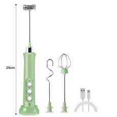 전기 커피 우유 거품기 미니 퀵 채찍 폼 메이커 USB 충전식 가정용 계란 비터 고속 음료 믹서 크림 교, 03 Green, 01 CHINA