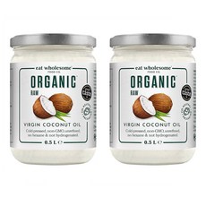 Eat Wholesome 버진 코코넛 오일 생 냉압착 500ml 2팩, 2개