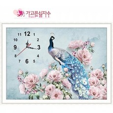 보석비즈십자수시계