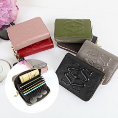 40대 30대 여자 카드 지퍼 지갑 가죽 지폐