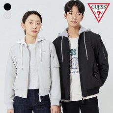 백화점매장판 게스 MO4W9893 에센셜 남녀공용 후디 디테쳐블 항공패딩