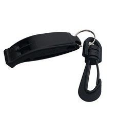 ZCD 생존 호각 클립 스노클링 수중 안전 휘슬 버클 해양 야외 캠핑 하이킹 도구 안전 호각, 7x2cm, 플라스틱 스테인레스 스틸, 블랙