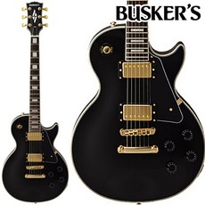 BUSKER'S BLC300 BK 레스폴 커스텀 경량 일렉트릭 블랙 버스카즈 기타 블랙 골드 파트