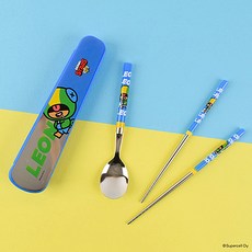 브롤스타즈 공간효율 진공수저케이스세트(레온)-블루