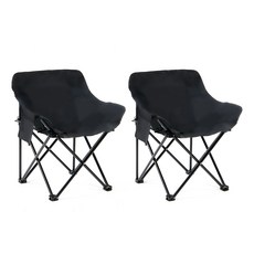 크크라이프 컴포트 캠핑 와이드 의자 1+1세트, 2개, 블랙