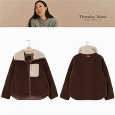 써스데이아일랜드_프라자 DB 써스데이아일랜드 숏기장 배색포인트 보아 무스탕 T208MLT238W