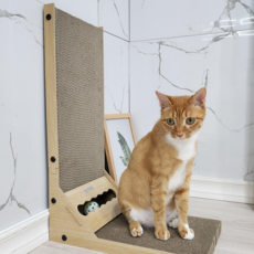 PETCA 우드 DIY 고양이 수직 스크래쳐 소파 장난감 대형, 56cm