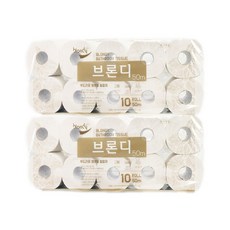 브론디 롤 화장지 2겹 50m, 10개입, 2개