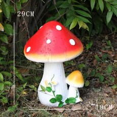 야외 시뮬레이션 버섯 빨간 우산 흰색 막대 송진 장식 정원 빌라 잔디 인형 마당 발코니 조각 공예, 07 style7