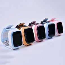 어린이 스마트 시계 안전 lbs sos 전화 아기 시계 방수 카메라 sim 선물 스마트 시계 어린이 시계, 단일, Black orange