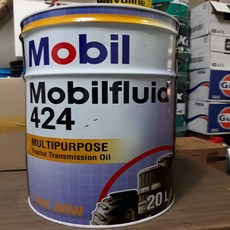 모빌원 Mobil MobilFluid 424 20L 트랙터 지게차 밋션오일, 1개 - 미션원