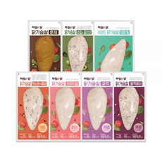 하림이닭 닭가슴살 7종 5팩 골라담기 오리지널 블랙페퍼 갈릭 훈제 100% 퀴노아페퍼 바질올리브, 하림이닭 저염 닭가슴살 갈릭 100g 5팩, 5개
