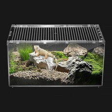 파충류 PC 테라리움 거미 탱크 스타터 키트 표범 게코 용기 타란툴라 케이지 소라게 서식지 도마뱀 인클로저 곤충 하우징 점핑 거미 인클로저 작은 수염 드래곤 사육장, Slide Lid Tank L(11.8x7.8x5.9I, 1개