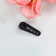 1Pc 티타늄 25T 알루미늄 조향 서보 혼 암 RC1:8 1:10 모델 자동차, Black_4