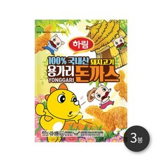 [냉동] 하림 용가리 돈까스 455g 3봉, 1세트