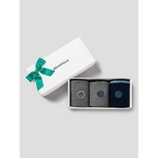 [빈폴ACC(골프)](BE42KTB523)남성 클래식 장목 양말 3족 SET - 그레이
