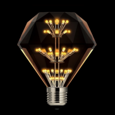 포커스 LED 디자인램프 눈꽃 2W 전구 별모양 하트 은하수 인테리어전구 에디슨 엘디자인 무드등, D95, 1개