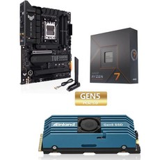 INDRAL Micro Center AMD Ryzen 7 7700X 8코어 ASUS TUF Gaming X670EPLUS WiFi 마더보드 및 2TB M.2 PCIe 5.0 G - amd7700