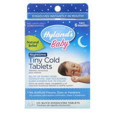 하이랜드 Hyland's Baby Nighttime Tiny Cold Tablets Ages 6 months+ 125 Quick-Dissolving Tablets