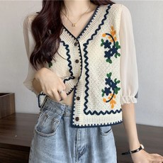 에스닉크로쉐가디건