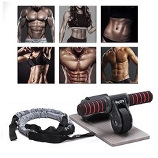 킹코어 운동기구 남자 여자 뱃살 빼는 복근운동 AB슬라이드 홈트레이닝, (킹코어본체+탄력밴드+무릎패드)