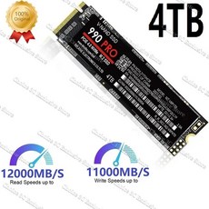 990 PRO 게이밍 내장 하드 드라이브 PS5 노트북 데스크탑용 4TB SSD 솔리드 스테이트 2TB 1TB M.2 2280 SSD PCIe4.0 x 4 NVMe 74