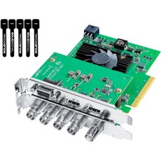 블랙매직 디자인 덱링크 8K Pro G2 PCIe 캡처 및 재생 카드 | 최대 8Kp60 | 4 채널 12G-SDI | HDMI 2.1 | 솔리드 시그널 케이블 타이 포함 |