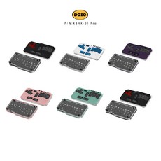 [ XC샵 ] DOIO Hitbox MIXBOX 무선 기계식 게이밍 키보드 KBHX-01 PRO 미니판 알루미늄 아케이드 게임기 조이스틱 switch PC게임용 OLED스크린, 블루
