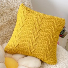 손뜨개원형쿠션