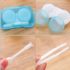 렌즈 보관 통 렌즈 케이스 뽁뽁이 흡착봉 집게 세트