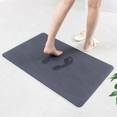 가능한 욕실 고무 문짝 세탁 매트 바닥 러그 얇은 초흡수성 속건성, Navy Blue S, 1개