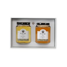 [허니숲] 천연벌꿀 선물세트 아카시아꿀 l 야생화꿀(380g 각 1병), 단품