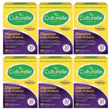 Culturelle 컬처렐 유산균 성인용 80정 배지캡슐 Digestive Health Probiotic, 6개