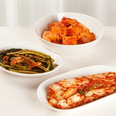 맛있는 여름별미 김치세트 3종 (겉절이1kg+석박지1kg+열무김치1kg)