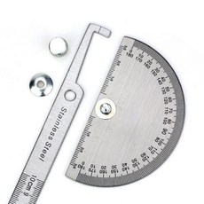 스테인레스 스틸 각도기 게이지 180 도 0-10CM 조정 가능한 반원 측정 도구, 01 CHINA, 1개