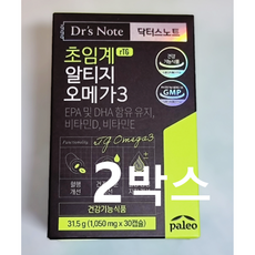 팔레오_오메가3 팔레오 닥터스노트 초임계 rTG 알티지 오메가3, 30정, 2개