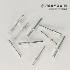 블라인드 리벳 브라인드 리베트 (알루미늄 스텐) 봉지 판매, 200개, 1.알루미늄, 4X11=200EA - 리벳