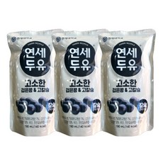 연세두유 검은콩 고칼슘 두유 파우치, 190ml, 20개