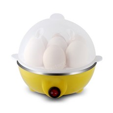 전기 급속 계란 조리기 찜기 보일러 가열 스테인레스 스틸 팬 조리 도구 주방용품 7 개 용량, Yellow, AU