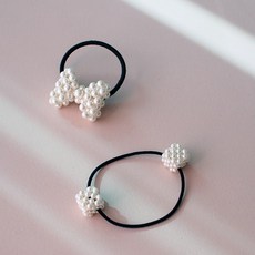 솔솔미 진주 머리끈 머리방울 헤어슈슈