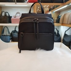 마리끌레르 marie claire 가벼운 여성 원단+천연소가죽 레아 백팩 MC205942BK (NC엑스코)