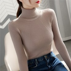 목폴라 스웨터 여성 이너티셔츠 긴 소매 이너웨어 겨울 가을 슬림 풀오버 두꺼운