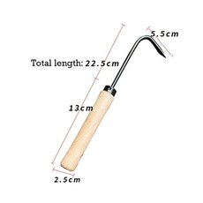 스테인레스 스틸 후크 나무 손잡이 풀 후크 풀기 제초 도구 원예 화분 분재 유지 관리 도구 1PC, 1개, 01 A