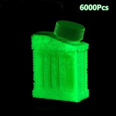 젤리탄 총 글로우 인 더 다크 워터 총알 비즈 젤 탄약 7 - 8 mm 형광 녹색 스플래터 건 볼 리필 Wa, 04 6000Pcs, 1개