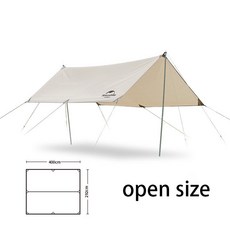 네이처하이크 naturehike NH 2020 여름 신상품 타프 쉘터 그늘막 미니타프 스크린 차광막 천막, 4각형 소 3x4m