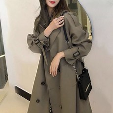 여성 데일리 루즈핏 롱 트렌치 코트