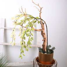 [마쉬매리골드]조화 고속터미널꽃시장 행잉플랜트 조화 솔방울 픽 118cm, WHITE (QH261238)