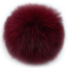 보띠랑스 FOX FUR 여우 털방울-대 12cm 폼폼 폭스퍼, 09버건디, 1개