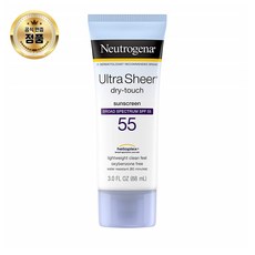 Neutrogena 뉴트로지나 울트라 쉬어 드라이 터치 선스크린 로션 SPF 55 여행용 3 oz X 3세트, 1개